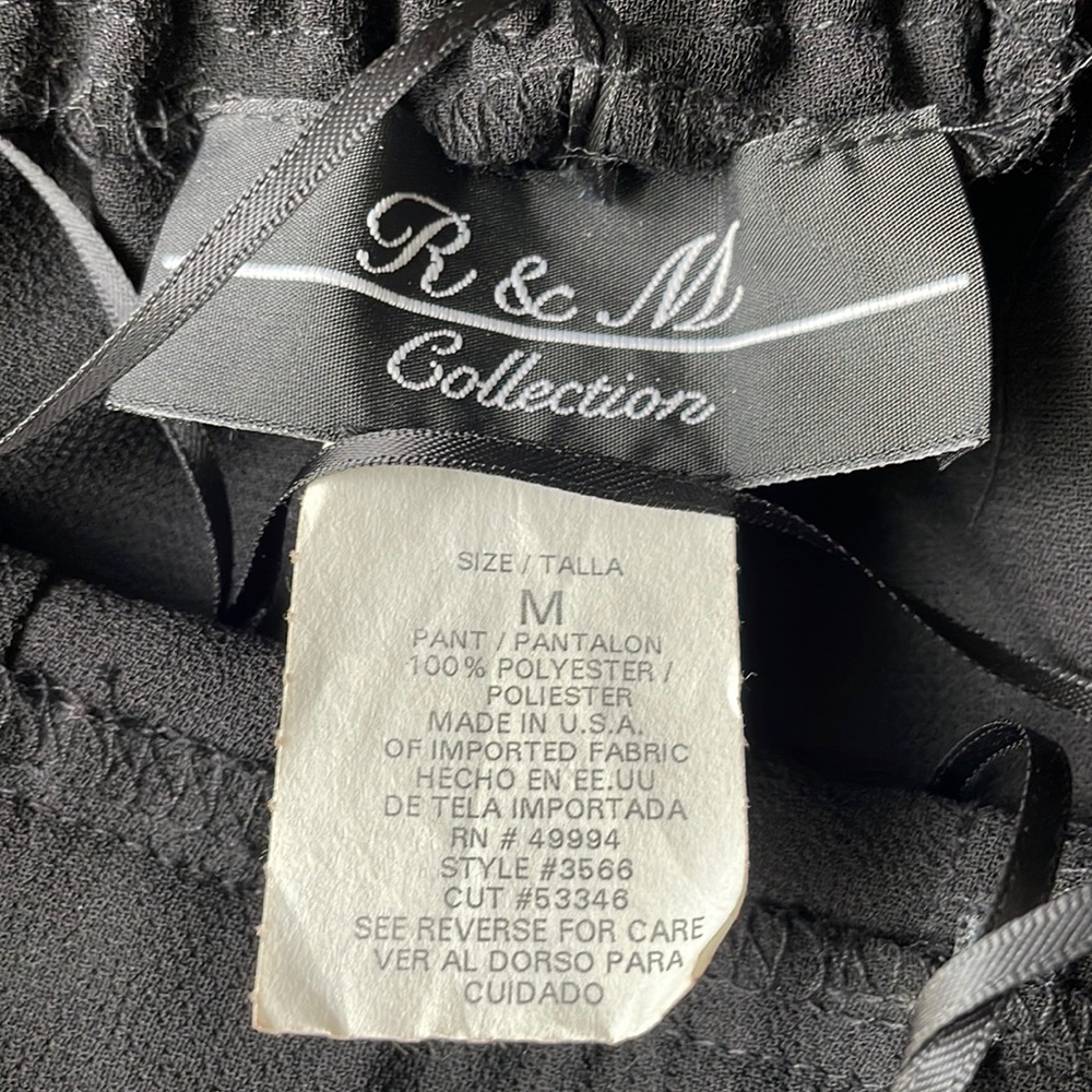 R & M Collection. Sheer Wide Leg Side Slitted Pants - Picture 2 of 13
